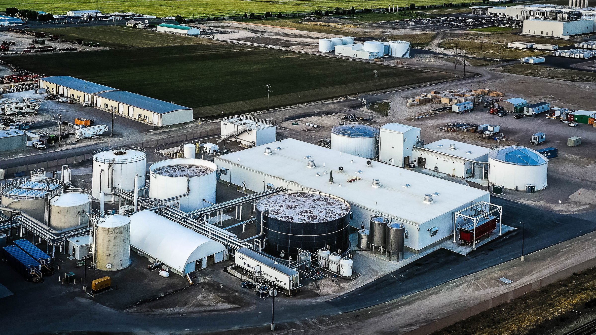 Aerial view of a water resource recovery facility
